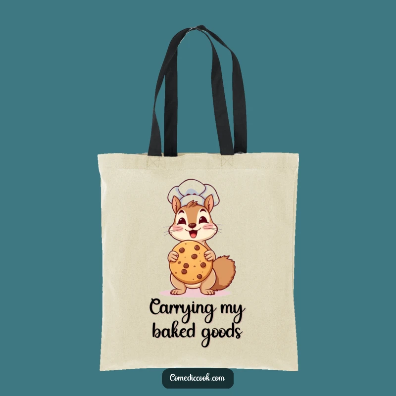 Funny Squirrel Baker Tote Bag: Carry Your Goodies with This Funny Gift!