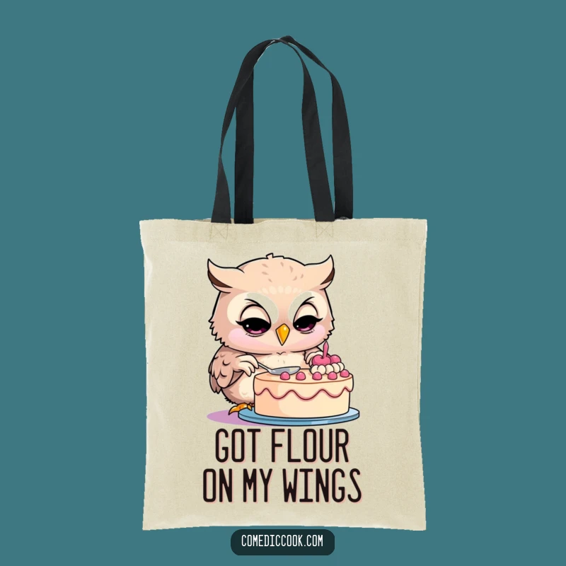 Funny Owl Baker Tote Bag: Carry Your Baking Supplies with Humor